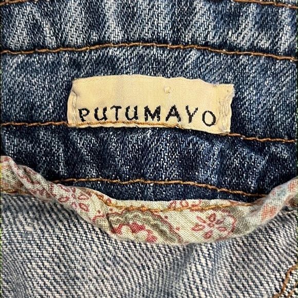 Putumayo Denim Maxi Asymmetrical Skirt Size 8 - Picture 10 of 16